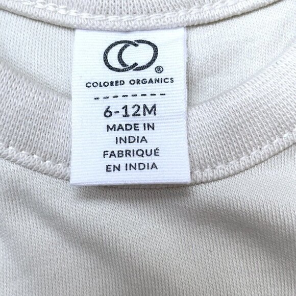 Colored Organics Ivory One Piece Pajamas Cute Graphics Infant 6-12 Months - Picture 8 of 10